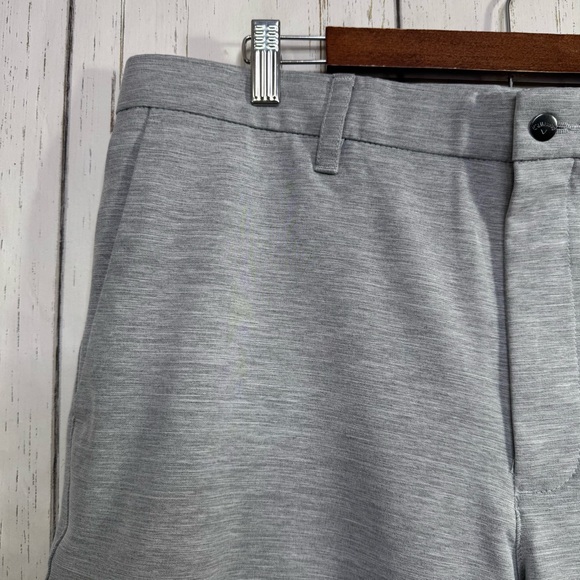 Callaway Mens Heather Gray Flat Front Casual Golf Shorts Classic Pockets Summer - Picture 2 of 13